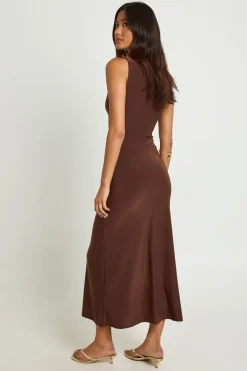 Robe Midaxi Ultra Douce Avec Détails Drapés