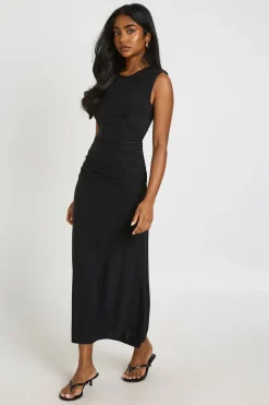 Robe Midaxi Ultra Douce À Détail Drapé