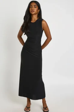 Robe Midaxi Ultra Douce À Détail Drapé