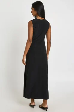 Robe Midaxi Ultra Douce À Détail Drapé