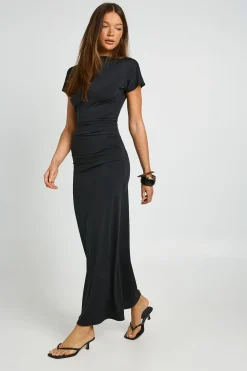 Robe Midaxi Ultra Douce À Taille Froncée