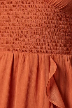 Oasis Robe Midaxi Unie à Détails Volantés et Taille Froncée<Femme Robes|Robes À Manches Longues