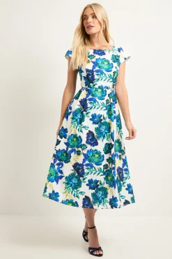 Wallis Robe Midaxi Évasée à Motif Floral Ottoman Petite<Femme Robes|Toutes Les Robes