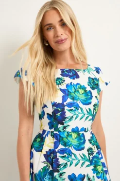 Wallis Robe Midaxi Évasée à Motif Floral Ottoman Petite<Femme Robes|Toutes Les Robes