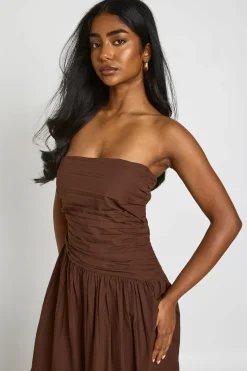 Robe Midaxi À Volants Avec Bustier Froncé