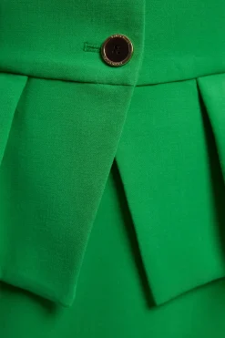 KarenMillen Robe Midi Ajustée À Basque En Tissu Stretch Compact<Femme Tailleurs|Robes Mi-Longues