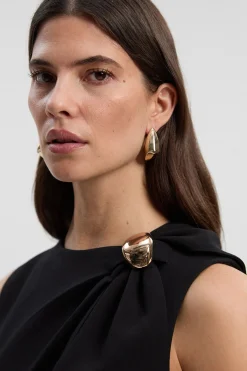KarenMillen Robe Midi Ajustée à Détail Nœud Papillon au Col en Tissu Stretch Compact<Femme Tailleurs|Robes Mi-Longues