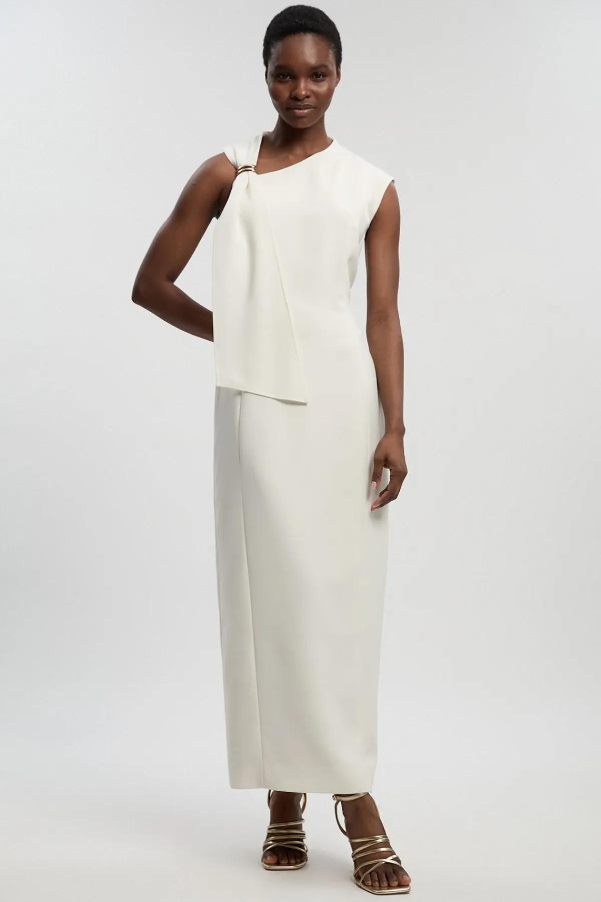 KarenMillen Robe Midi Ajustée À Détails De Finitions Raffinées Pour Petite Taille<Femme Robes|Robes Mi-Longues
