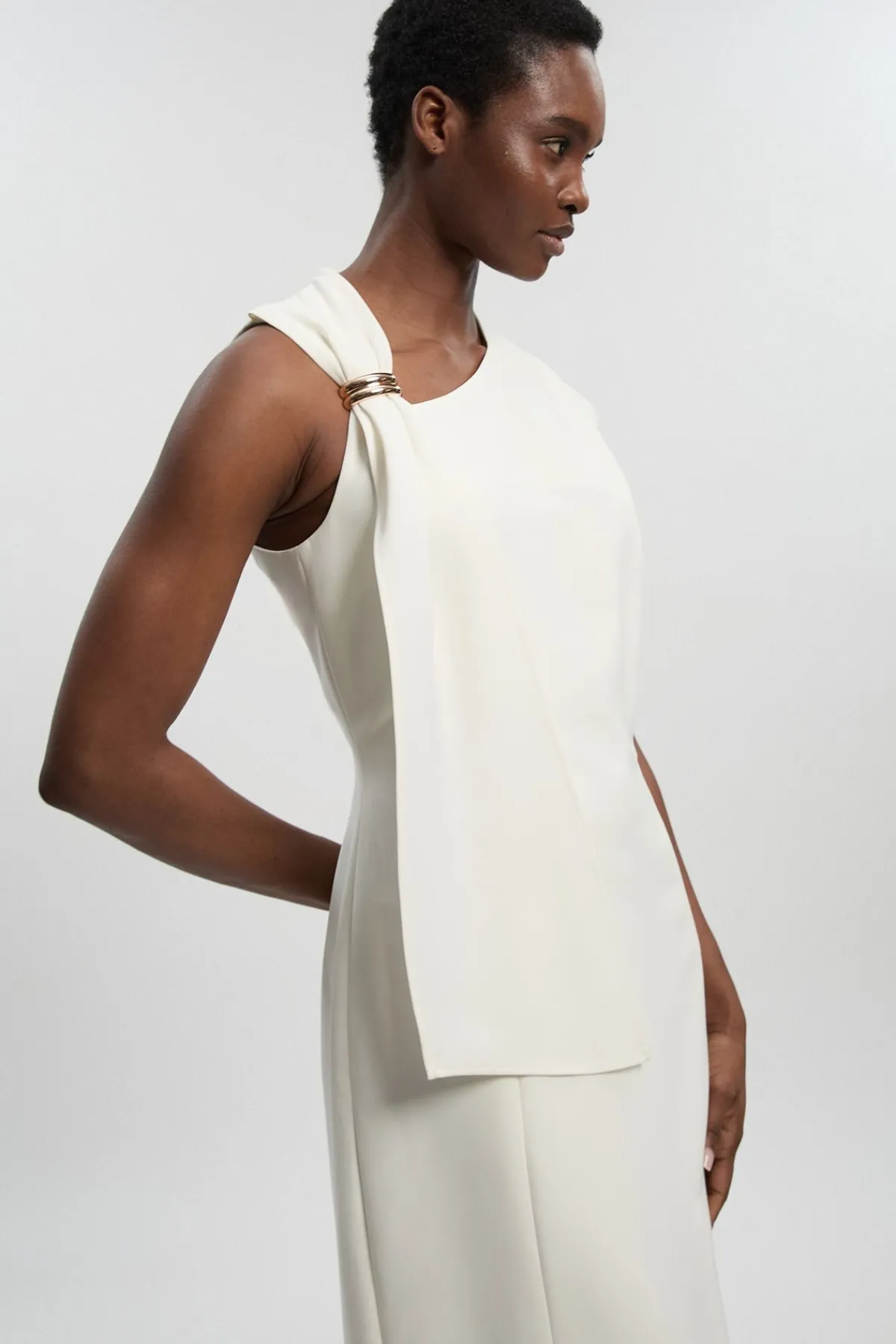 KarenMillen Robe Midi Ajustée À Détails De Finitions Raffinées Pour Petite Taille<Femme Robes|Robes Mi-Longues