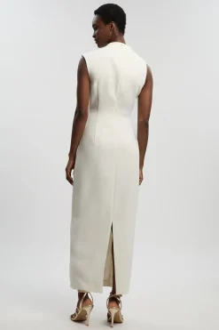KarenMillen Robe Midi Ajustée À Détails De Finitions Raffinées Pour Petite Taille<Femme Robes|Robes Mi-Longues