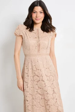 Wallis Robe Midi Ajustée Et Évasée En Dentelle<Femme Toutes Les Robes|Robes Mi-Longues