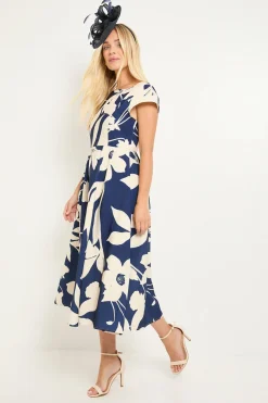 Robe Midi Ajustée Et Évasée À Motif Floral Ottoman Petite