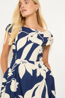 Robe Midi Ajustée Et Évasée À Motif Floral Ottoman Petite