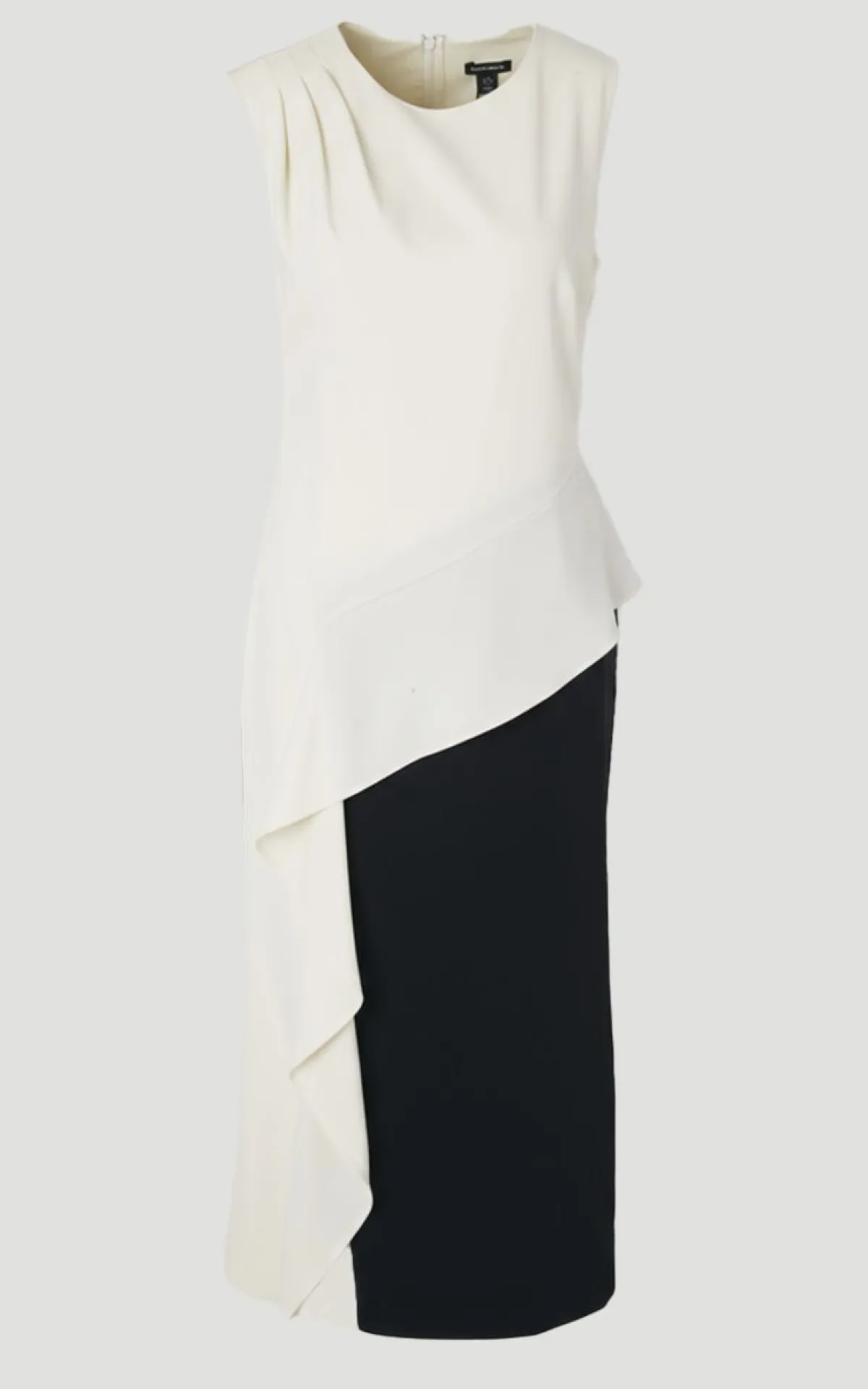 KarenMillen Robe Midi Ajustée Souple à Encolure Asymétrique avec Détail Drapé à la Taille<Femme Tailleurs|Robes Mi-Longues