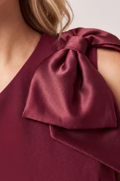 Robe Midi Asymétrique En Néoprène Avec Corsage Pour Petite Taille - Occasion Spéciale