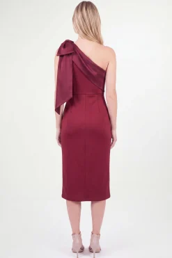Robe Midi Asymétrique En Néoprène Avec Corsage Pour Petite Taille - Occasion Spéciale