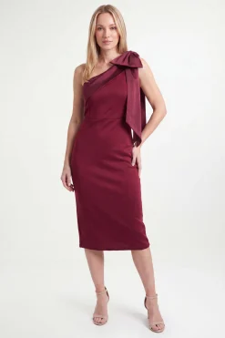 Robe Midi Asymétrique En Néoprène Avec Corsage Pour Petite Taille - Occasion Spéciale