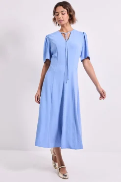 Dorothy Perkins Robe Midi avec Détail de Couture et Nœud Devant<Femme Robes|Robes Mi-Longues