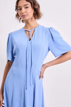 Dorothy Perkins Robe Midi avec Détail de Couture et Nœud Devant<Femme Robes|Robes Mi-Longues