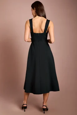 Robe Midi Bandage À Nœud