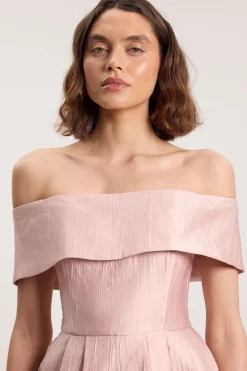 KarenMillen Robe Midi Bandeau Ajustée En Twill Texturé Petite<Femme Robes|Robes Mi-Longues
