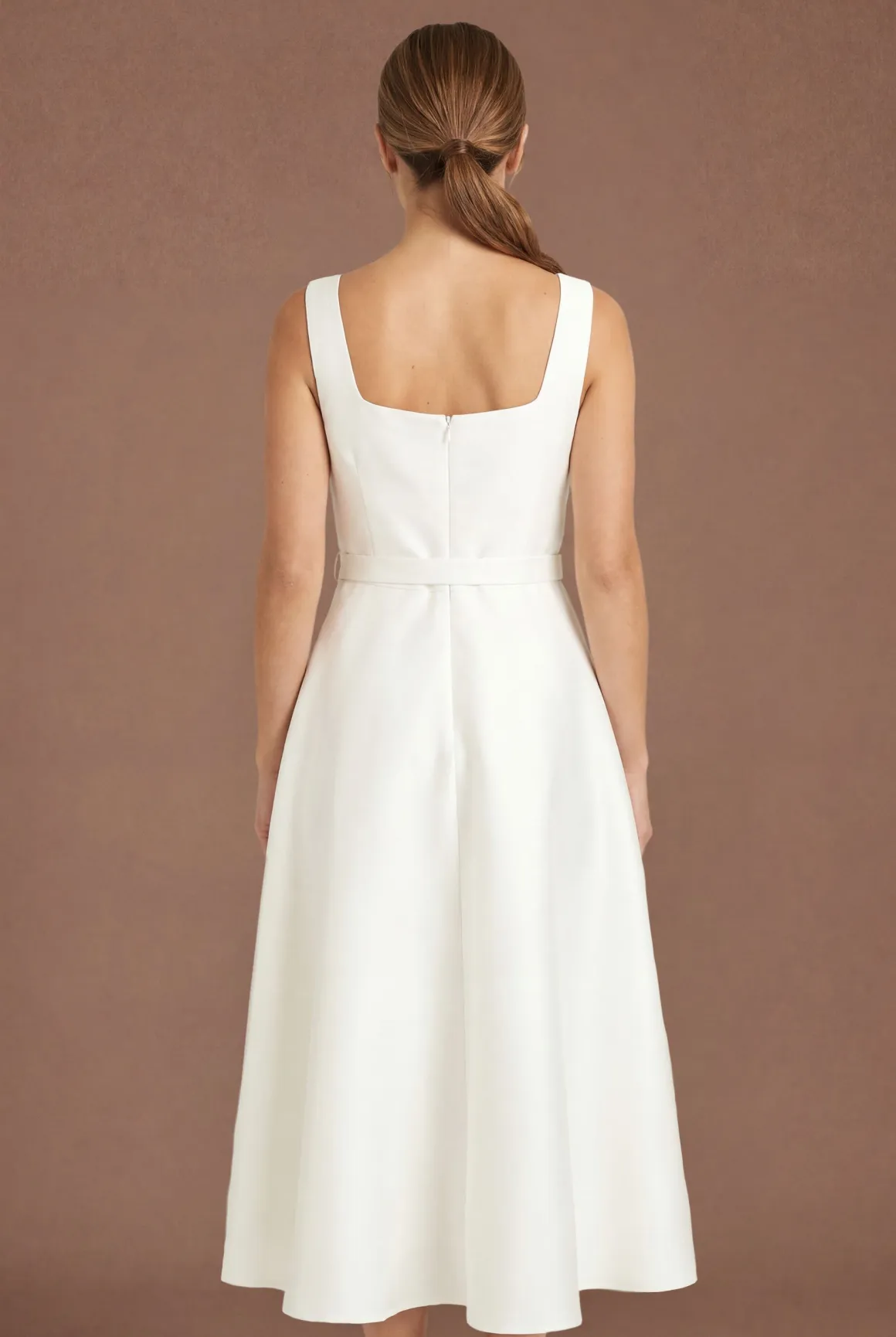 Robe Midi Bardot En Organza Imprimé Petite
