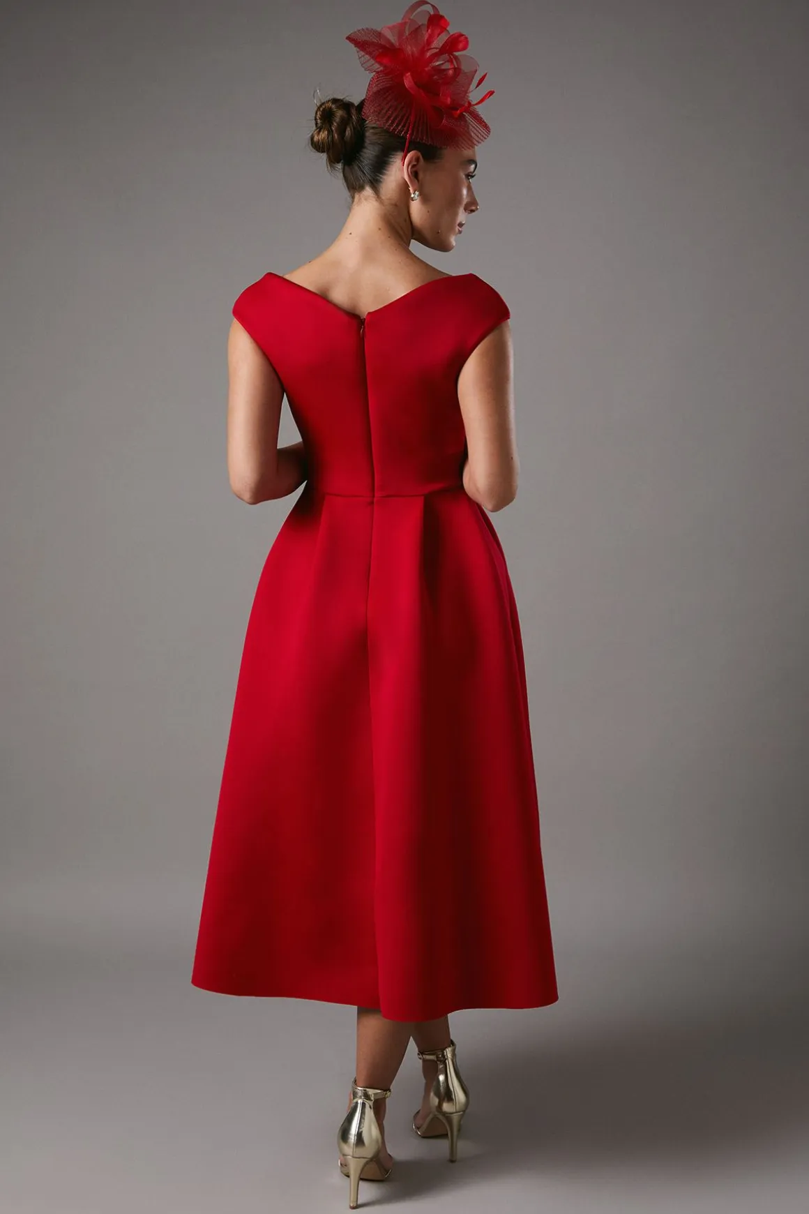Robe Midi Bardot en Scuba