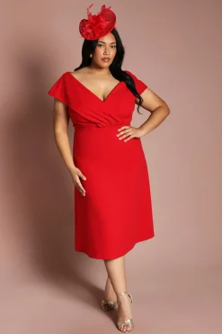 Robe Midi Bardot Unie Grande Taille