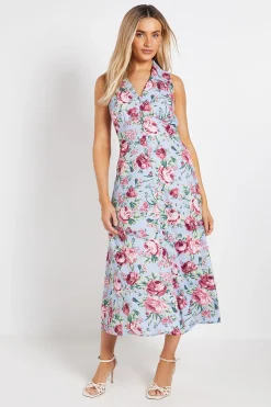 Dorothy Perkins Robe Midi e À Fleurs Boutonnée Sur Le Devant<Femme Robes|Robes Mi-Longues