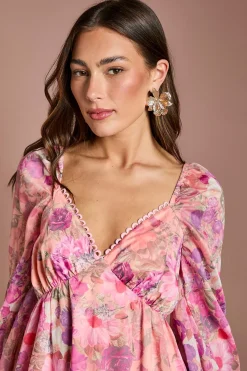 Coast Robe Midi Blouson Imprimée<Femme Robes Mi-Longues|Robes À Manches Longues