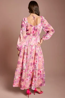 Coast Robe Midi Blouson Imprimée<Femme Robes Mi-Longues|Robes À Manches Longues