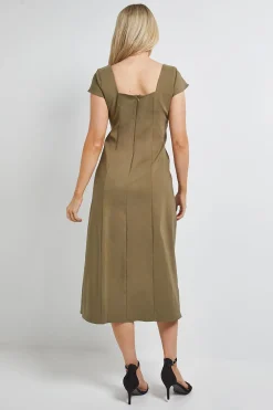 Dorothy Perkins Robe Midi Boutonnée en Bengaline<Femme Toutes Les Robes|Robes Mi-Longues