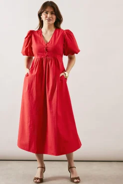 Wallis Robe Midi Boutonnée En Popeline De Coton<Femme Robes|Robes Mi-Longues