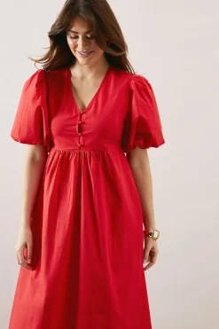 Wallis Robe Midi Boutonnée En Popeline De Coton<Femme Robes|Robes Mi-Longues