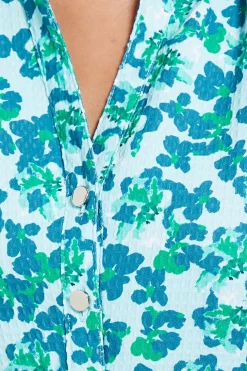 Wallis Robe Midi Boutonnée à Motifs Floraux en Gaufre Petite<Femme Toutes Les Robes|Robes Mi-Longues