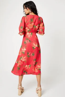 Dorothy Perkins Robe Midi Boutonnée à Motifs Floraux Petite<Femme Toutes Les Robes|Robes Mi-Longues