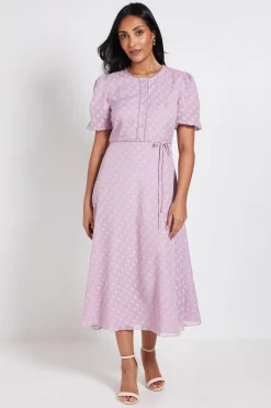 Robe Midi À Boutons Et Fleurs 3D Petite