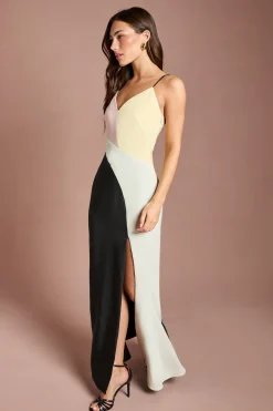 Coast Robe Midi À Bretelles Avec Blocs De Couleur<Femme Robes|Robes Mi-Longues