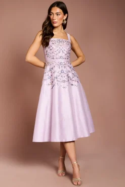 Coast Robe Midi À Bretelles Ornée D'un Nœud<Femme Toutes Les Robes|Robes Mi-Longues