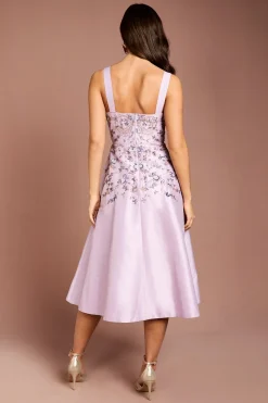 Coast Robe Midi À Bretelles Ornée D'un Nœud<Femme Toutes Les Robes|Robes Mi-Longues