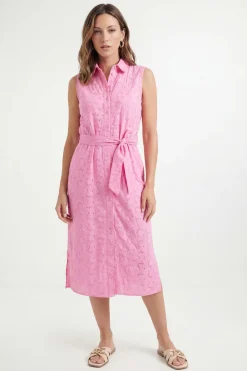 Robe Midi Brodée Petite Pour L'été
