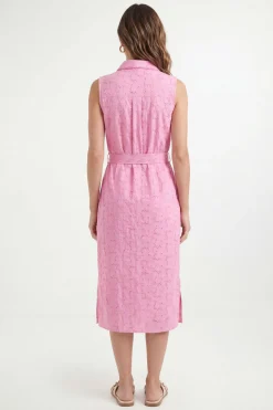 Robe Midi Brodée Petite Pour L'été