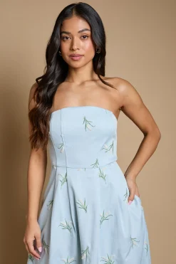 Robe Midi Bustier À Cœur Brodée Petite