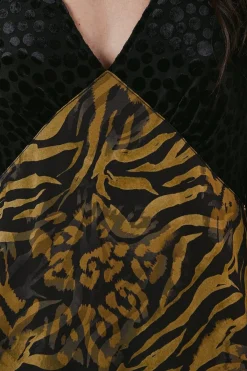 Oasis Robe Midi Bustier à Motifs Animaliers d'Occasion<Femme Robes Mi-Longues|Robes À Manches Longues