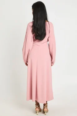 Robe Midi Cache-cœur À Épaules Dénudées