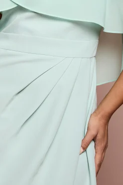 Robe Midi À Cape En Mousseline Petite