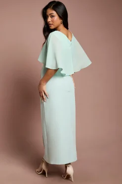 Robe Midi À Cape En Mousseline Petite