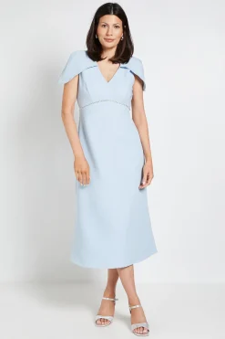 Wallis Robe Midi Cape à Finitions Strass<Femme Robes|Robes Mi-Longues