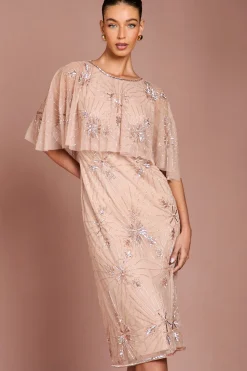 Coast Robe Midi Cape à Ornements Floraux<Femme Toutes Les Robes|Robes Mi-Longues