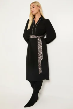 Robe Midi Ceinturée Imprimé Léopard Petite